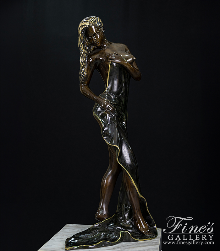 Bronze Statues  - Half Nude Bronze Woman Bronze Statue - BS-1660